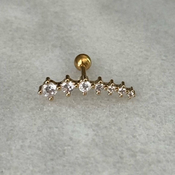 Modest Lu Jewelry - COPY - Gold Crystal Arch Cartilage Earring 

Brand New